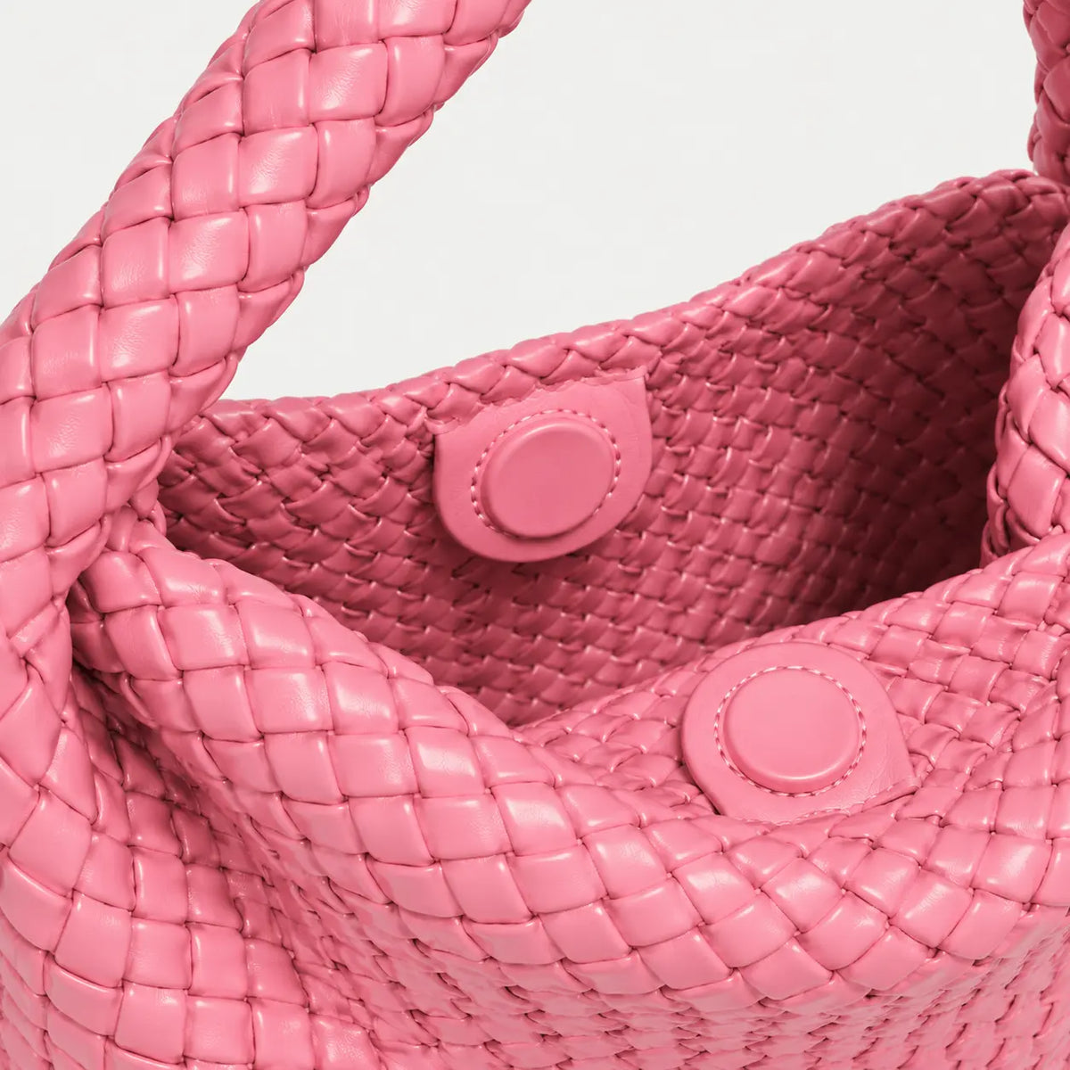 Woven Tote Bag for Women Large Woven Handbag Soft Leather Shoulder Bag Work Shopper Summer Beach Travel Tote Bag with Purse ROSE